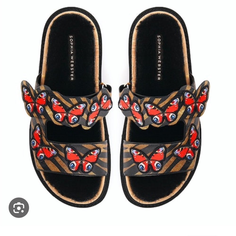 Sophia Webster Riva Tiger & multi slides